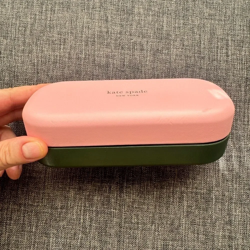 Kate Spade New York Women's Sunglass Eyeglass Case Pink and Green